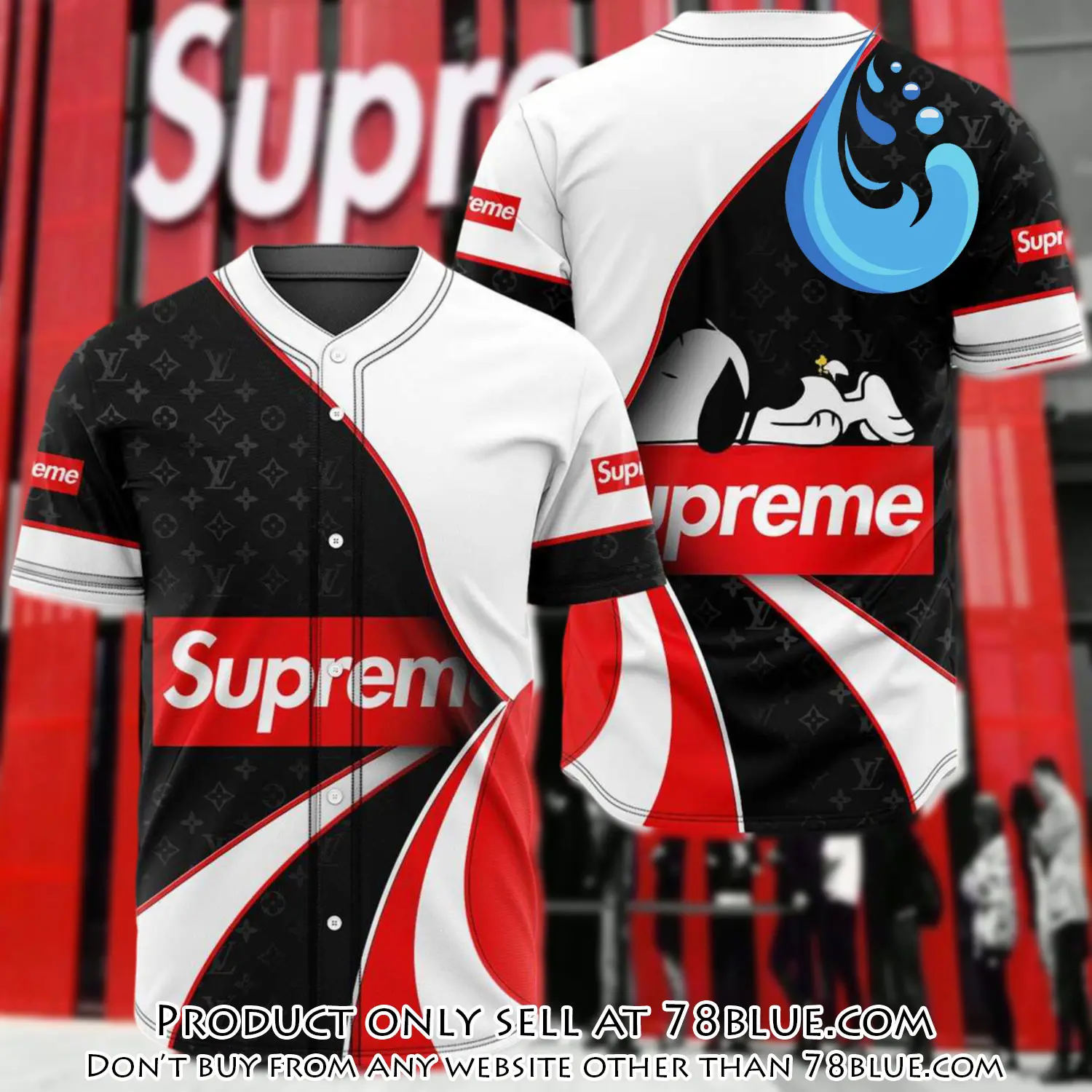 Supreme black white baseball jersey shirt luxury bjs1241 78b5406510